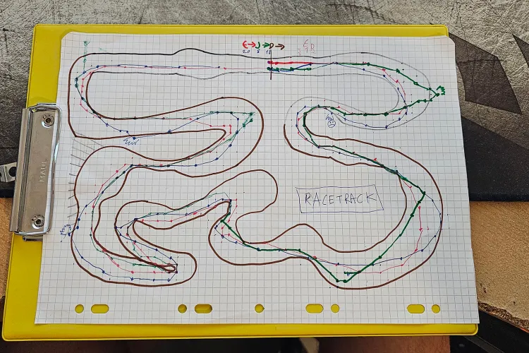 Juego de la infancia - carrera de lapiz, o RACETRACK